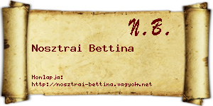 Nosztrai Bettina névjegykártya